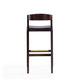Klismos 40.75 in. Black and Dark Walnut Beech Wood Barstool (Set of 2) MHC-2-BS014-BK