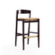 Klismos 40.75 in. Camel and Dark Walnut Beech Wood Barstool (Set of 2) MHC-2-BS014-CL