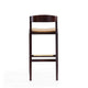Klismos 40.75 in. Camel and Dark Walnut Beech Wood Barstool (Set of 2) MHC-2-BS014-CL