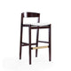 Klismos 40.75 in. Ivory and Dark Walnut Beech Wood Barstool (Set of 2) MHC-2-BS014-IV