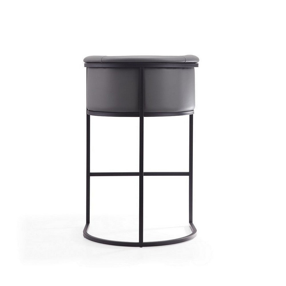 Cosmopolitan 37.8 in. Grey and Black Metal Barstool (Set of 2) MHC-2-BS015-GY