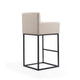 Ambassador 42 in. Cream and Black Metal Barstool (Set of 2) MHC-2-BS017-CR