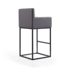 Ambassador 42 in. Grey and Black Metal Barstool (Set of 2) MHC-2-BS017-GY