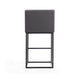 Ambassador 42 in. Grey and Black Metal Barstool (Set of 2) MHC-2-BS017-GY
