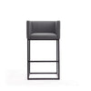 Embassy 38 in. Grey and Black Metal Barstool (Set of 2) MHC-2-BS018-GY