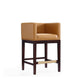 Kingsley 34 in. Camel and Dark Walnut Beech Wood Counter Height Bar Stool (Set of 2) MHC-2-CS005-CL