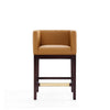 Kingsley 34 in. Camel and Dark Walnut Beech Wood Counter Height Bar Stool (Set of 2) MHC-2-CS005-CL