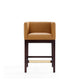 Kingsley 34 in. Camel and Dark Walnut Beech Wood Counter Height Bar Stool (Set of 2) MHC-2-CS005-CL