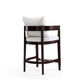 Ritz 34 in. Ivory and Dark Walnut Beech Wood Counter Height Bar Stool (Set of 2) MHC-2-CS006-IV