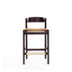 Klismos 36.75 in. Camel and Dark Walnut Beech Wood Counter Height Bar Stool (Set of 2) MHC-2-CS007-CL