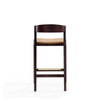 Klismos 36.75 in. Camel and Dark Walnut Beech Wood Counter Height Bar Stool (Set of 2) MHC-2-CS007-CL