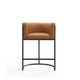 Cosmopolitan 33.8 in. Camel and Black Metal Counter Height Bar Stool (Set of 2) MHC-2-CS008-CL