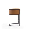 Cosmopolitan 33.8 in. Camel and Black Metal Counter Height Bar Stool (Set of 2) MHC-2-CS008-CL