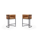 Cosmopolitan 33.8 in. Camel and Black Metal Counter Height Bar Stool (Set of 2)