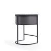 Cosmopolitan 33.8 in. Grey and Black Metal Counter Height Bar Stool (Set of 2) MHC-2-CS008-GY