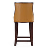 Fifth Ave 39.5 in. Camel and Dark Walnut Beech Wood Counter Height Bar Stool (Set of 2) MHC-2-CS012-CL