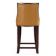 Fifth Ave 39.5 in. Camel and Dark Walnut Beech Wood Counter Height Bar Stool (Set of 2) MHC-2-CS012-CL