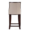 Fifth Ave 39.5 in. Cream and Dark Walnut Beech Wood Counter Height Bar Stool (Set of 2) MHC-2-CS012-CR