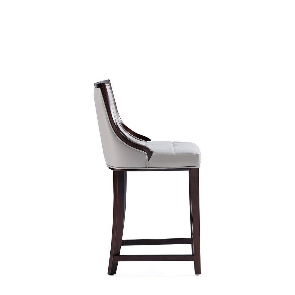 Fifth Avenue Faux Leather Counter Stool in Light Grey (Set of 2) MHC-2-CS012-LG