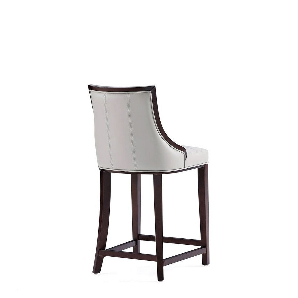 Fifth Avenue Faux Leather Counter Stool in Light Grey (Set of 2) MHC-2-CS012-LG