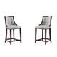 Fifth Avenue Faux Leather Counter Stool in Light Grey (Set of 2)