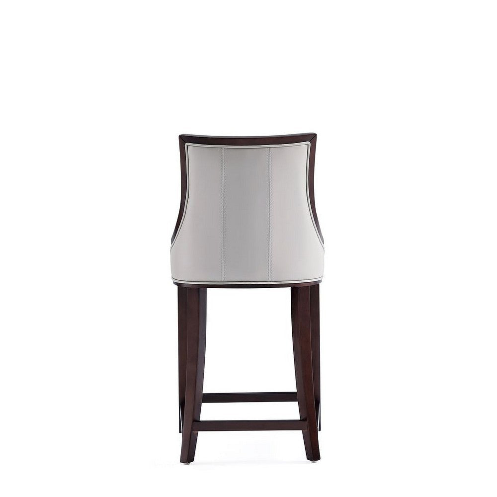 Fifth Avenue Faux Leather Counter Stool in Light Grey (Set of 2) MHC-2-CS012-LG