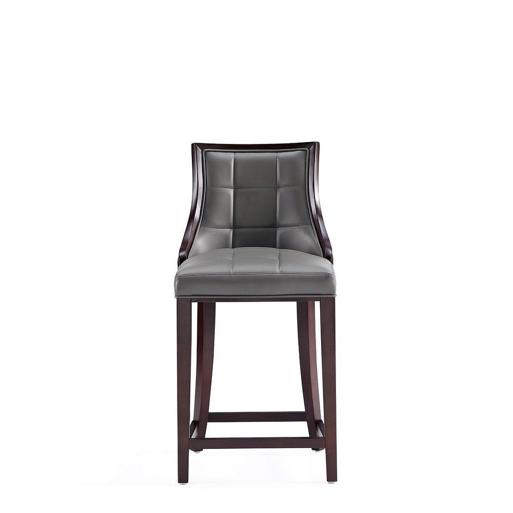 Fifth Avenue Faux Leather Counter Stool in Pebble Grey (Set of 2) MHC-2-CS012-PE