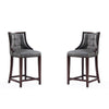 Fifth Avenue Faux Leather Counter Stool in Pebble Grey (Set of 2)