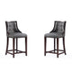Fifth Avenue Faux Leather Counter Stool in Pebble Grey (Set of 2)