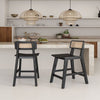 Versailles Counter Stool in Black and Natural Cane - Set of 2 MHC-2-CSCA01-BK