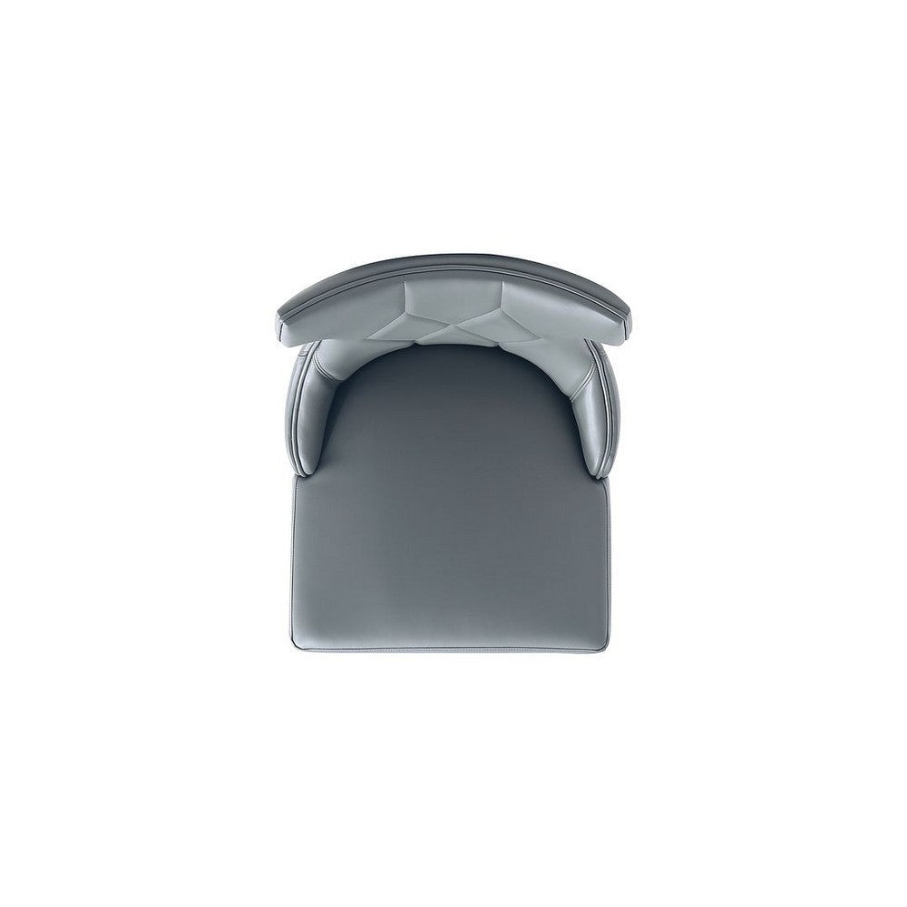 Reine Faux Leather Dining Chair in Pebble Grey (Set of 4) MHC-2-DC007-PE