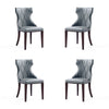Reine Faux Leather Dining Chair in Pebble Grey (Set of 4)