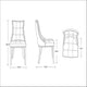 Fifth Avenue Faux Leather Dining Chair in Grey and Walnut (Set of 4) MHC-2-DC008-GY