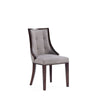 Fifth Avenue Faux Leather Dining Chair in Grey and Walnut (Set of 4) MHC-2-DC008-GY