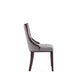 Fifth Avenue Faux Leather Dining Chair in Grey and Walnut (Set of 4) MHC-2-DC008-GY