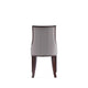 Fifth Avenue Faux Leather Dining Chair in Grey and Walnut (Set of 4) MHC-2-DC008-GY