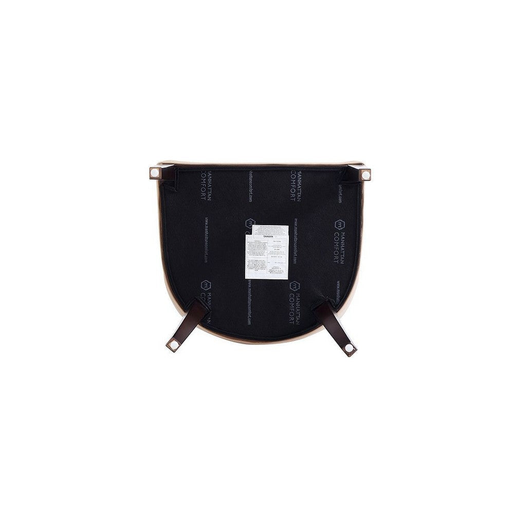 Fifth Avenue Faux Leather Dining Armchair in Tan and Walnut (Set of 2) MHC-2-DC008AR-TN