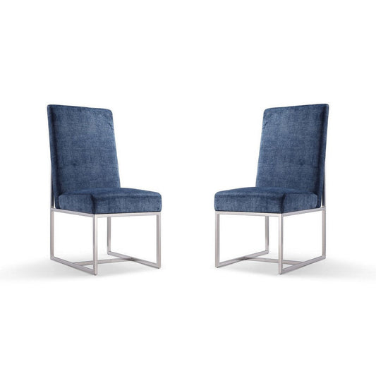 Element Blue Velvet Dining Armchair (Set of 2)