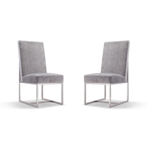 Element Grey Velvet Dining Armchair (Set of 2)