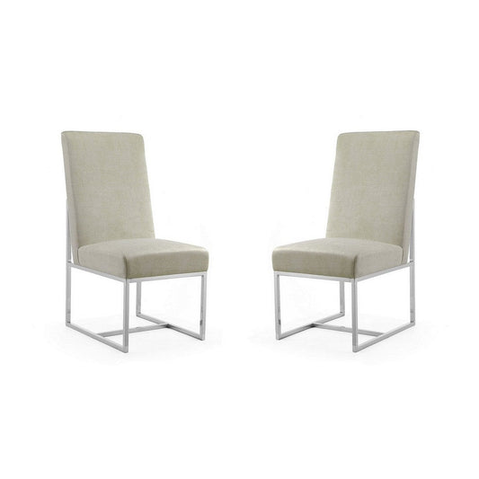 Element Champagne Velvet Dining Armchair (Set of 2)