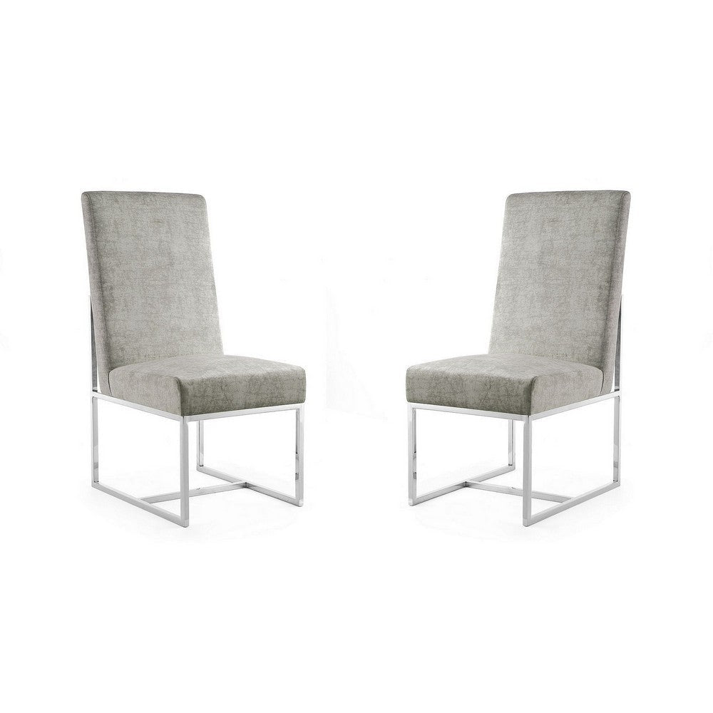 Element Steel Velvet Dining Armchair (Set of 2)