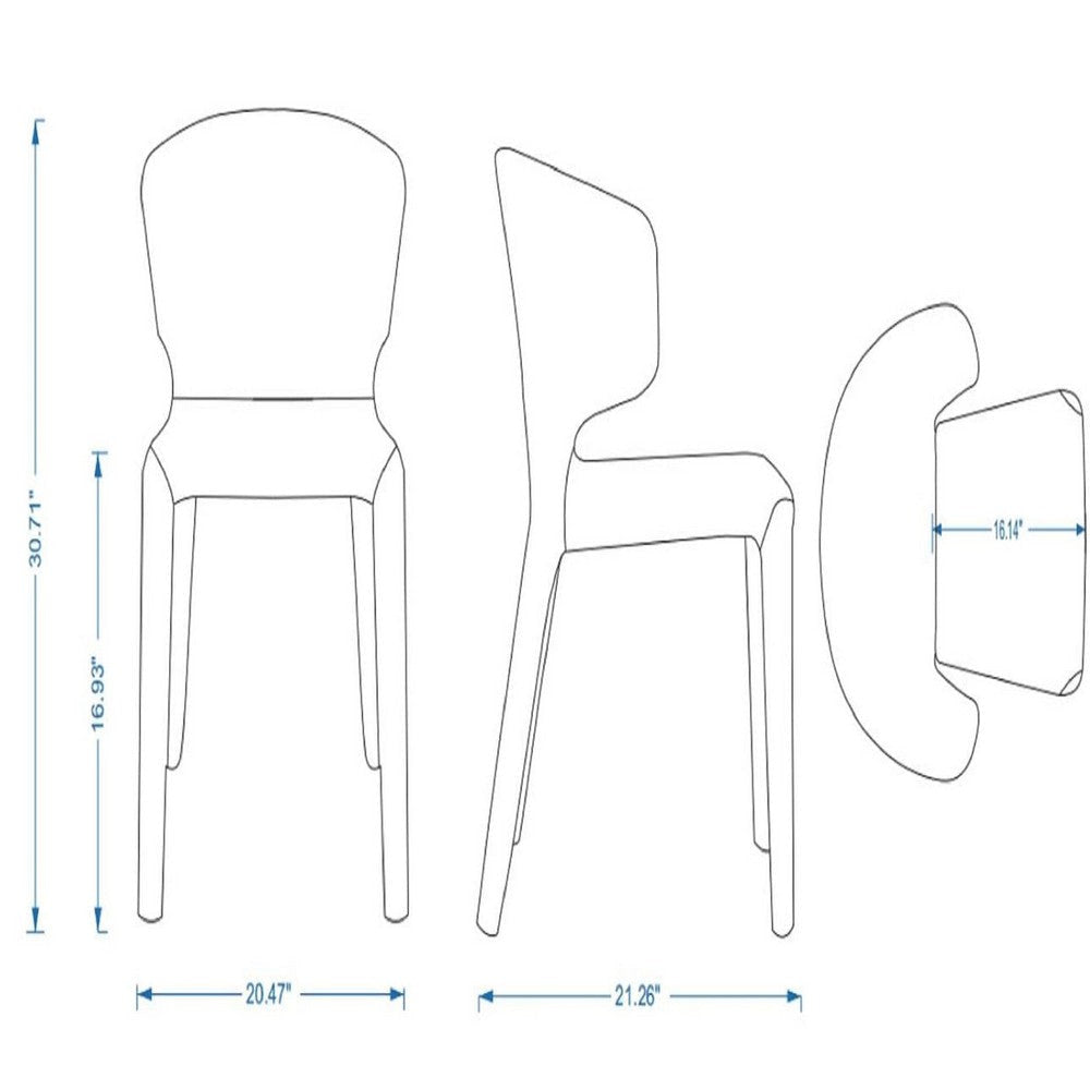 Conrad Modern Woven Tweed Dining Chair in Grey (Set of 4) MHC-2-DC031-WGY