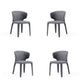 Conrad Modern Woven Tweed Dining Chair in Grey (Set of 4)
