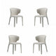 Conrad Modern Woven Tweed Dining Chair in Wheat (Set of 4)