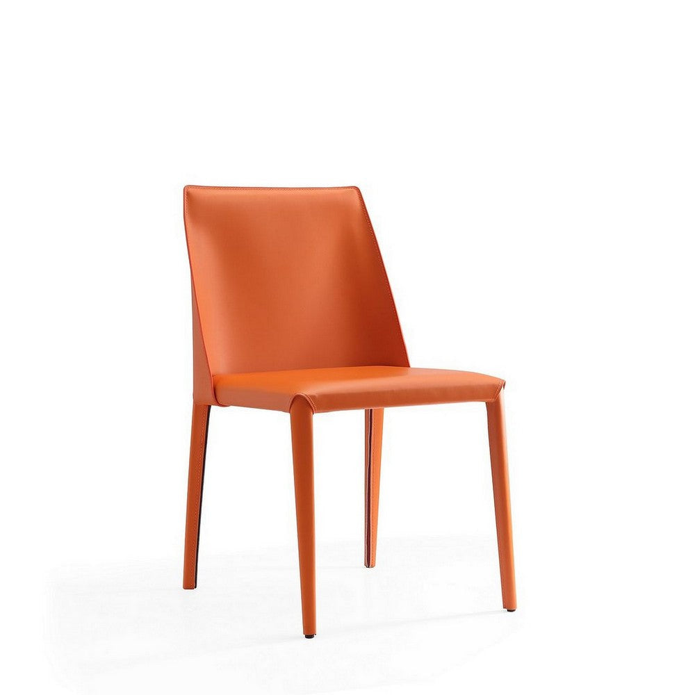 Paris Coral Saddle Leather Dining Chair (Set of 4) MHC-2-DC032-CO