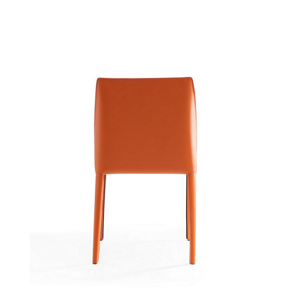 Paris Coral Saddle Leather Dining Chair (Set of 4) MHC-2-DC032-CO