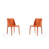 Paris Coral Saddle Leather Dining Chair (Set of 4)