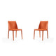 Paris Coral Saddle Leather Dining Chair (Set of 4)