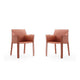 Vogue Clay Faux Leather Arm Chair (Set of 2)