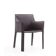 Vogue Grey Faux Leather Arm Chair (Set of 2) MHC-2-DC033-GY